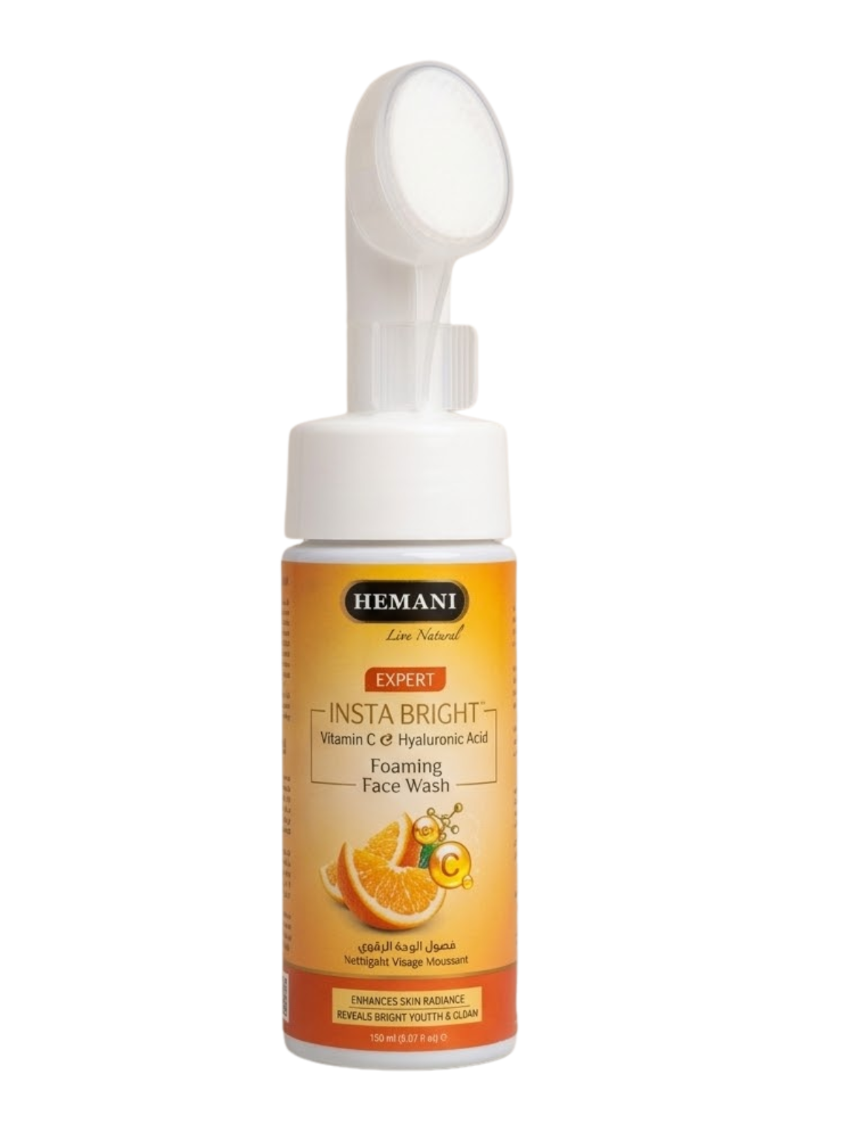 Hemani Expert Insta Bright Vitamin C & Hyaluronic Acid Foaming Face Wash (150ml)